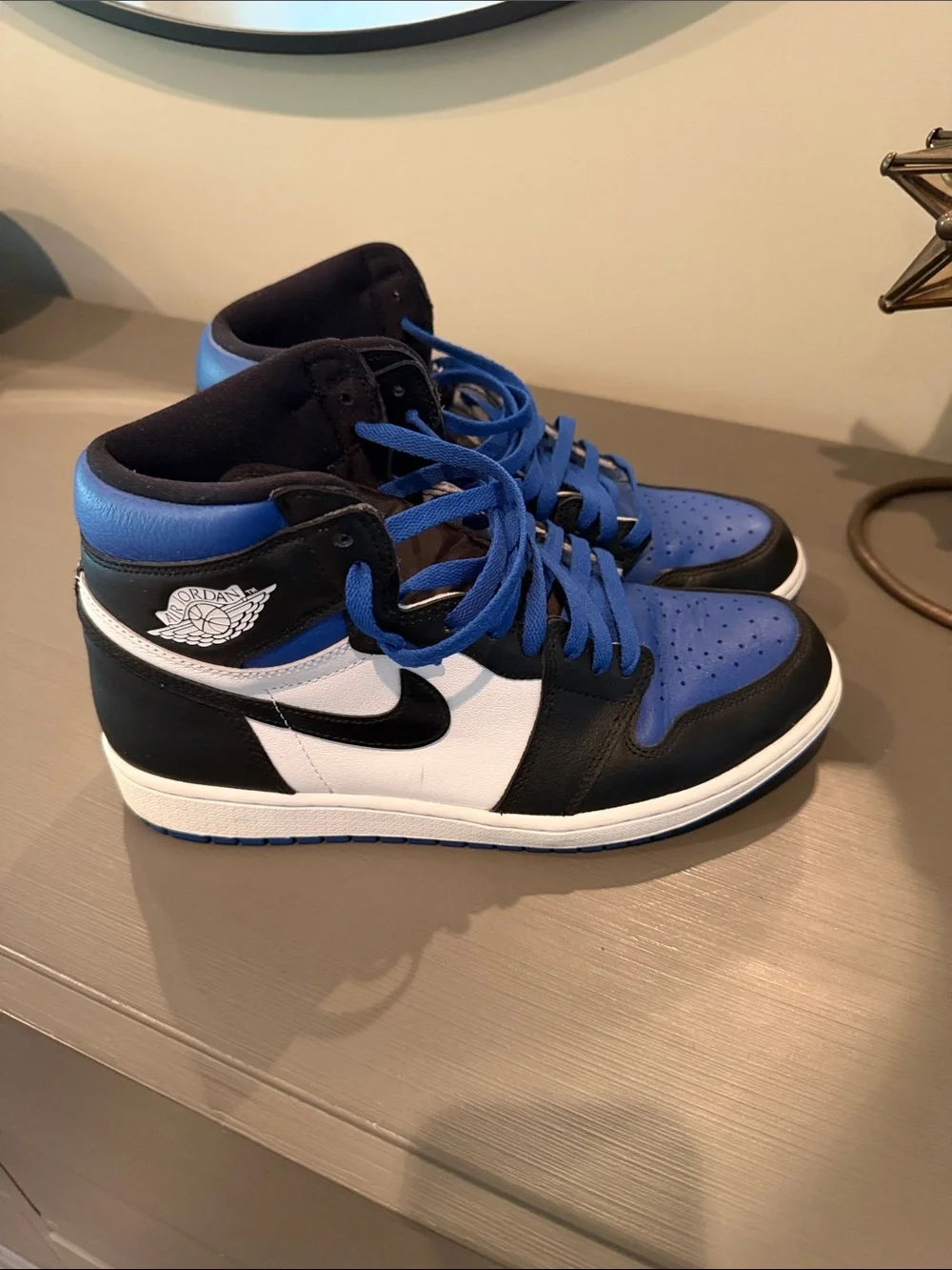 Jordan High-Top Sneakers - Black & Royal Blue
